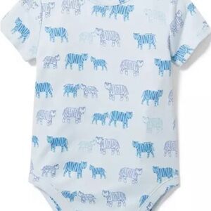 Janie and Jack‎ blue tiger print onesie nwt